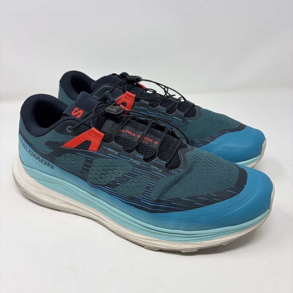 SALOMON Ultra Glide 2 Wide Trail Running Shoes Mens US 11 Atlantic deep Wide Fit